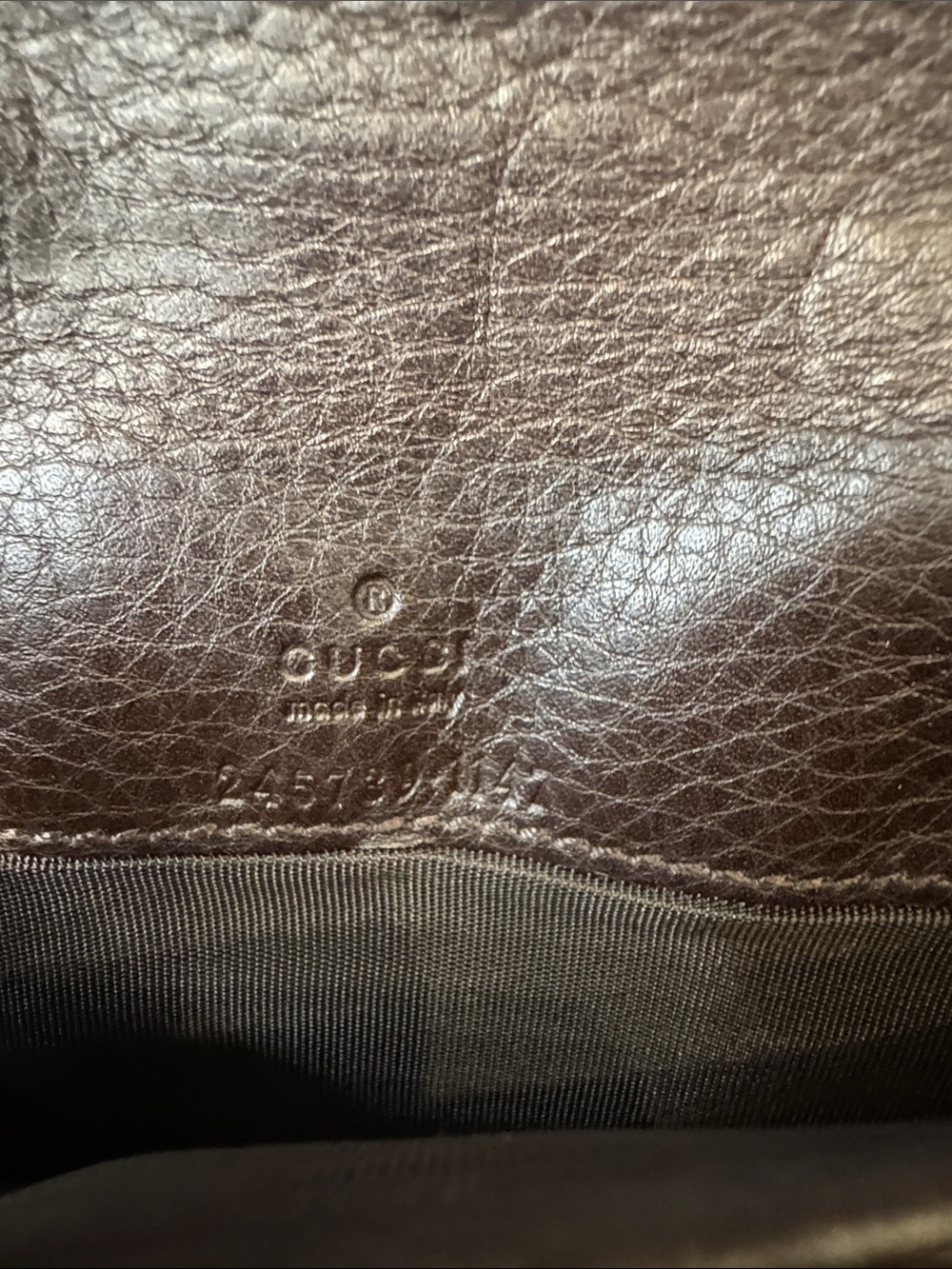 Gucci Brown Leather & Beige Monogram Continental Clutch with Gold GG - Picture 11 of 11